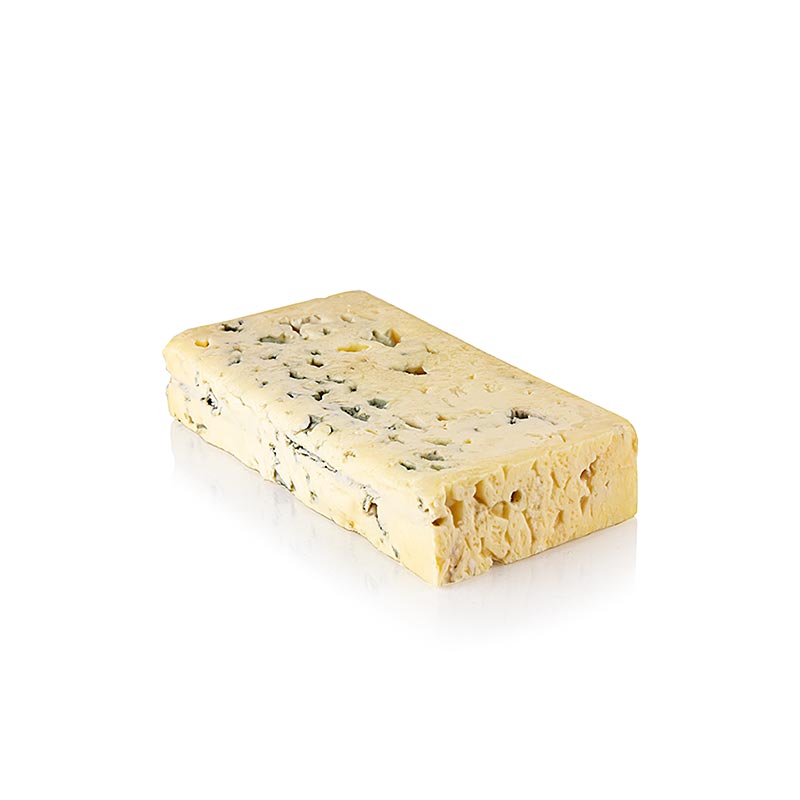 Bio-Kornblumen-Blauschimmelkäse mit cremiger Textur und subtiler blumiger Note, ideal zum Verfeinern von Soßen und für Käseplatten