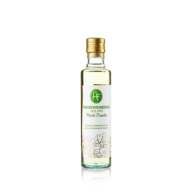 Weißweinessig aus Pinot-Trauben, 250 ml Flasche, ideal für Salate und Saucen, hochwertige Qualität