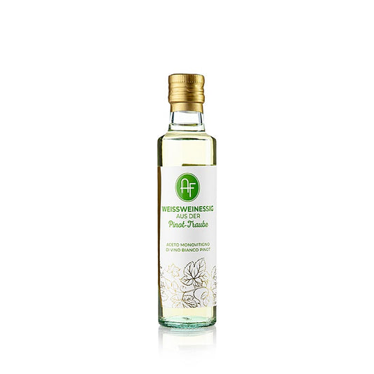 Weißweinessig aus Pinot-Trauben, 250 ml Flasche, ideal für Salate und Saucen, hochwertige Qualität