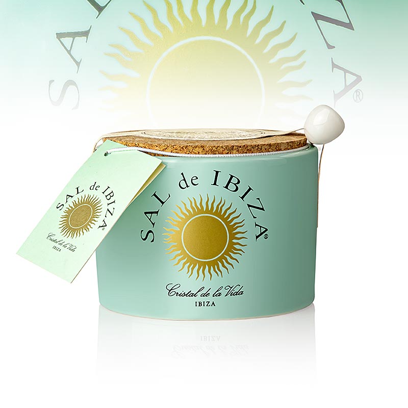 Sal de Ibiza Meersalz / Fleur de Sel, 150 g - handgeerntetes Meersalz mit zarter Textur und subtilen mineralischen Noten, ideal zum Verfeinern von Gerichten zu Hause oder in der Profiküche