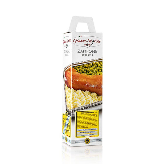 Vakuumverpacktes Zampone - gefüllter Schweinefuß, ganz, Negrini, 1 kg, authentischer italienischer Geschmack, traditionell zubereitet
