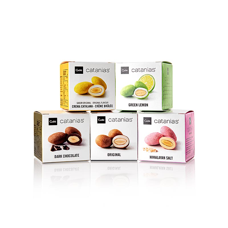 Luxuriöse Catanies Collection Box mit 5 verführerischen Mandelgeschmacksrichtungen von Cudie, 175g