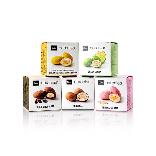 Bombons Cudié - Catanies Collection Box, mandorle spagnole in 5 varietà, Cudie, 175 g, 5 x 35 g
