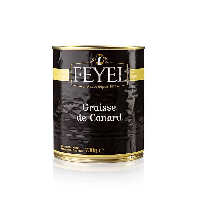 Entenschmalz (Entenfett) von Feyel, 730 g - Hochwertiges, vielseitig einsetzbares Entenfett für eine unvergleichliche Tiefe und Reichhaltigkeit in Ihren kulinarischen Kreationen Perfekt zum Braten, Backen und als Brotaufstrich Hergestellt aus 100% reinem Entenfett