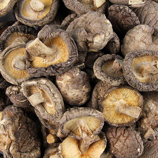 Champignons shiitake séchés (petits calibres ø 3-4cm), 500 g