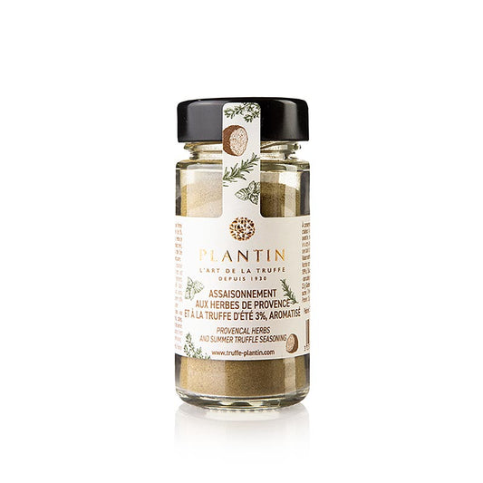 Trüffelgewürz mit Kräuter der Provence und 3% Sommertrüffel, Plantin, 35 g: Eine fein abgestimmte Mischung aus Kräutern der Provence und Sommertrüffel, ideal zum Verfeinern von Pasta, Risotto oder Fleischgerichten, mit intensivem und authentischem Geschmack Plantin Trüffelgewürz - In der Schweiz kaufen