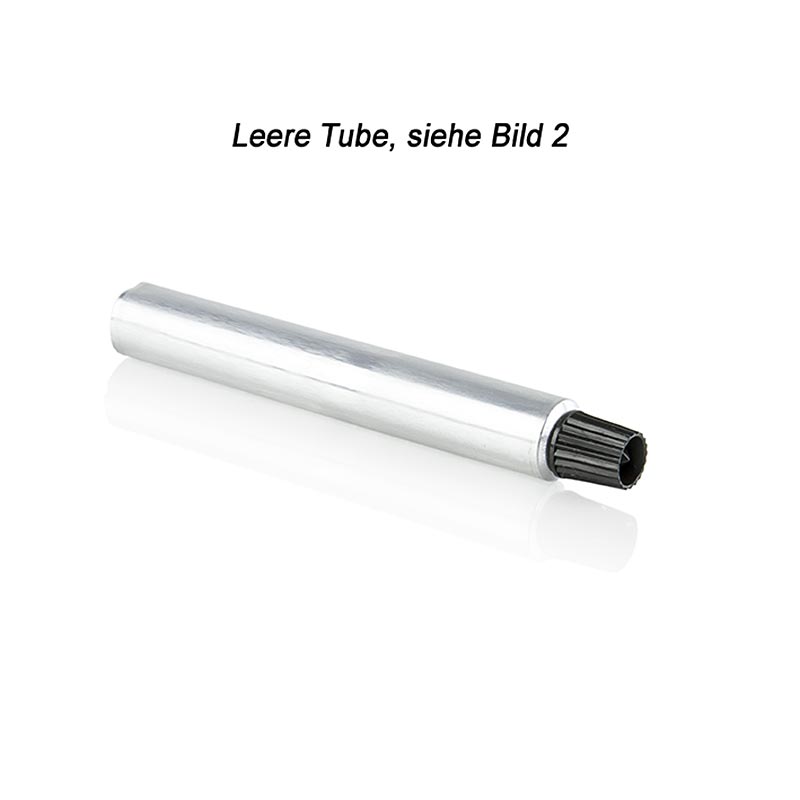 Silberne Tube zum Befüllen mit 15 ml Fassungsvermögen für Soßen und Cremes, ideal für Profiköche und Hobbybäcker - 10 Stück im Set