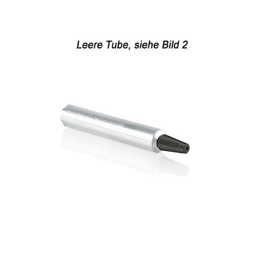 Tube zum Befüllen, silber, 7ml, ohne Inhalt, 100 % Chef, 10 Stück - Wiederverwendbare Tuben ideal zum Befüllen mit Cremes und Soßen, stilvoll, praktisch und perfekt für jede Küche, hergestellt in der Schweiz