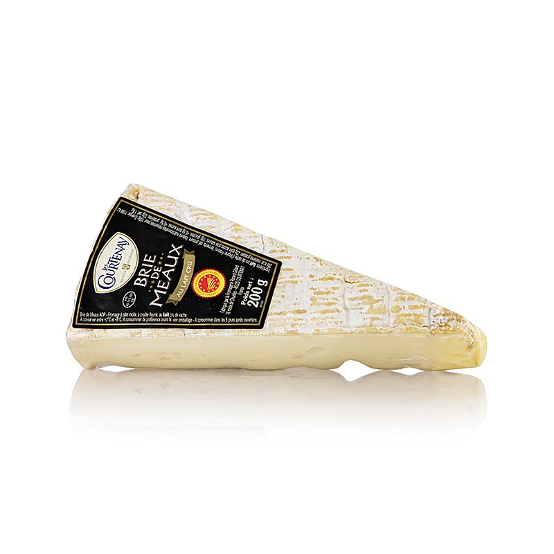 Brie de Meaux AOP/gU, Rohmilch Weichkäse, 200 g - Ein reicher französischer Weichkäse aus Rohmilch mit cremiger Textur und unverwechselbarem Geschmack, hergestellt in der Region Île-de-France Ideal zum Genießen auf einem Baguette, als Teil einer Käseplatte oder zum Verfeinern Ihrer Lieblingsgerichte