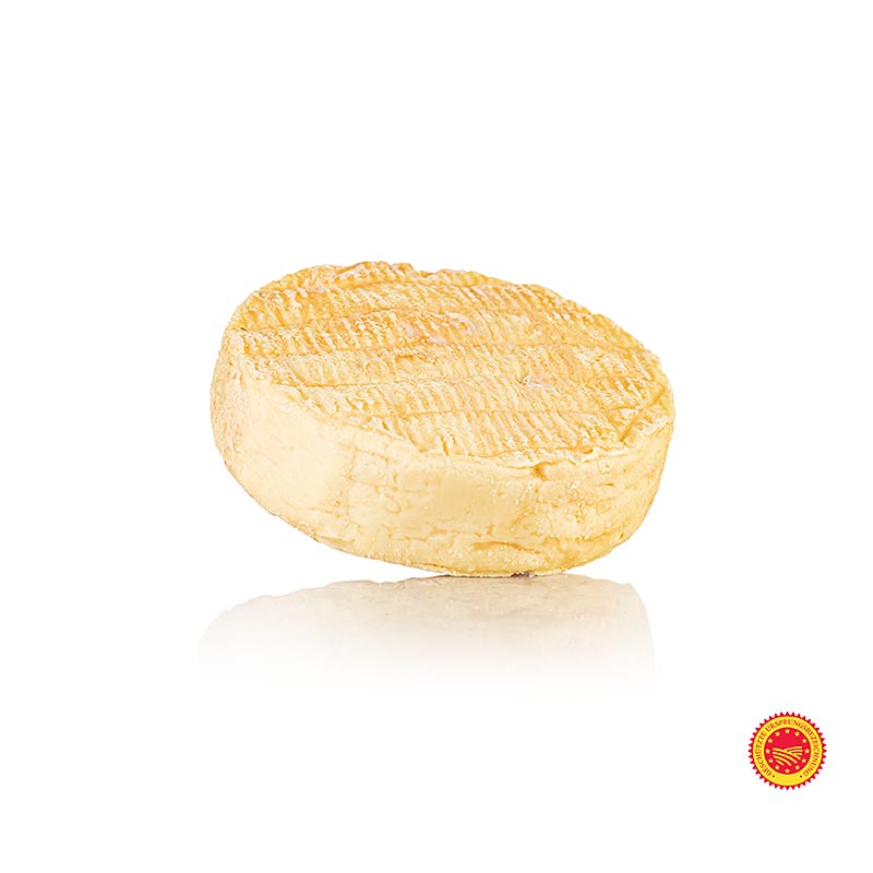 Munster de GrandPere Fischer AOP/gU, Weichkäse aus Rohmilch, 200 g - Handwerklich hergestellter französischer Käse mit weicher, cremiger Textur und charakteristischer orangefarbener Rinde, perfekt als Teil einer Käseplatte oder auf einem Baguette