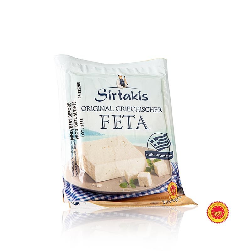 Griechischer Feta Käse g.U., Schafkäse, Sirtakis, 200 g | Käse | thungourmet