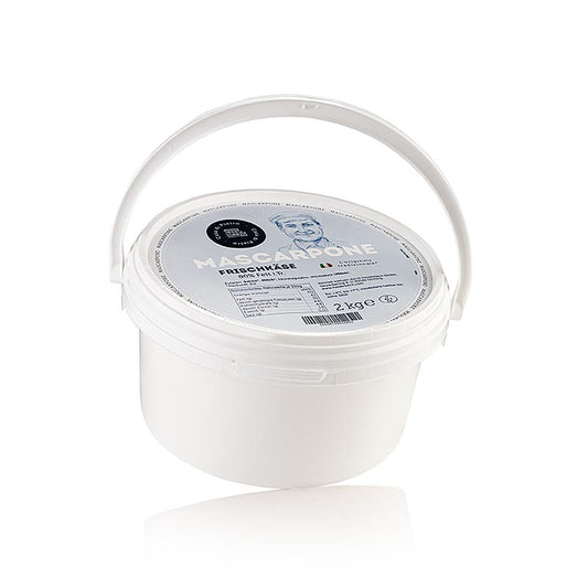 Mascarpone Frischkäse von Casa di Pietro, 80% Fett iTr, 2 kg-Packung, perfekt für süße und pikante Gerichte Ideal für Hobby- und Profiköche, unverzichtbare Zutat für die anspruchsvolle italienische Küche
