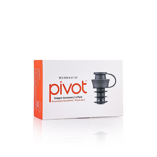 Set aus 6 hochwertigen Pivot-Korken von Coravin, speziell entwickelt für das Coravin Weinlagerungssystem, um Ihren Wein bis zu 4 Wochen frisch zu halten und passend für die meisten Weinflaschen