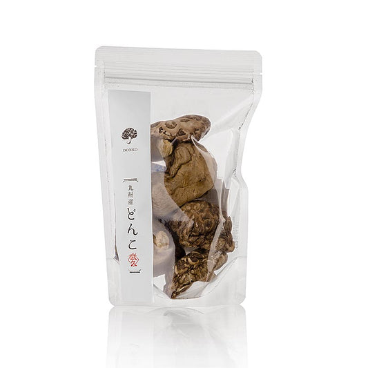 Dickschalige und umamihaltige Donko Shiitake Pilze aus Japan, 40 g