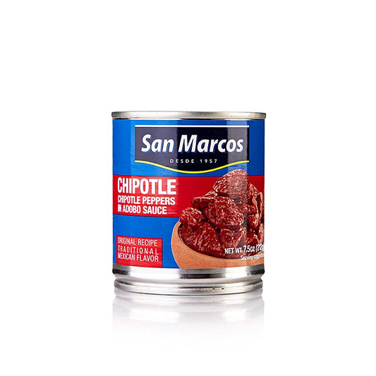 Piments chipotle fumés, en sauce adobo, San Marcos, 212 g