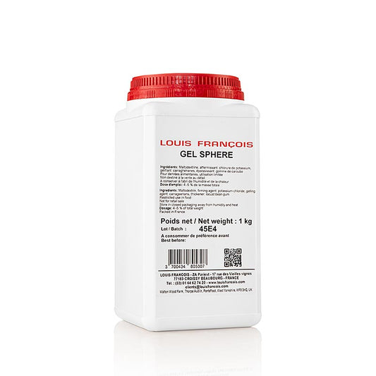 Gel Sphere, veganes Geliermittel von Louis Francois, ideal für kreative Koch- und Backprojekte, 1 kg