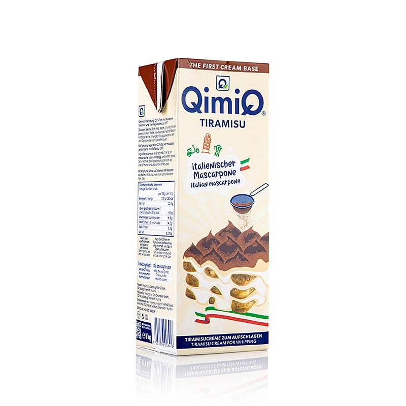 QimiQ Tiramisu, aufschlagbar, 1 kg - Gebrauchsfertige Mischung für köstliches, luftiges Tiramisu und Mousse Ideal für Heimköche und Profis Genug für mehrere Portionen Entdecken Sie die Möglichkeiten!