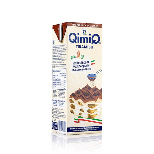 QimiQ Tiramisu, aufschlagbar, 1 kg - Gebrauchsfertige Mischung für köstliches, luftiges Tiramisu und Mousse Ideal für Heimköche und Profis Genug für mehrere Portionen Entdecken Sie die Möglichkeiten!