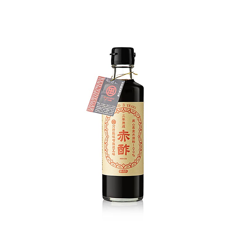 Akazu - Vinaigre rouge de qualité supérieure à base de marc de saké, 3 ans, Kohno Honten, Japon, 275 ml
