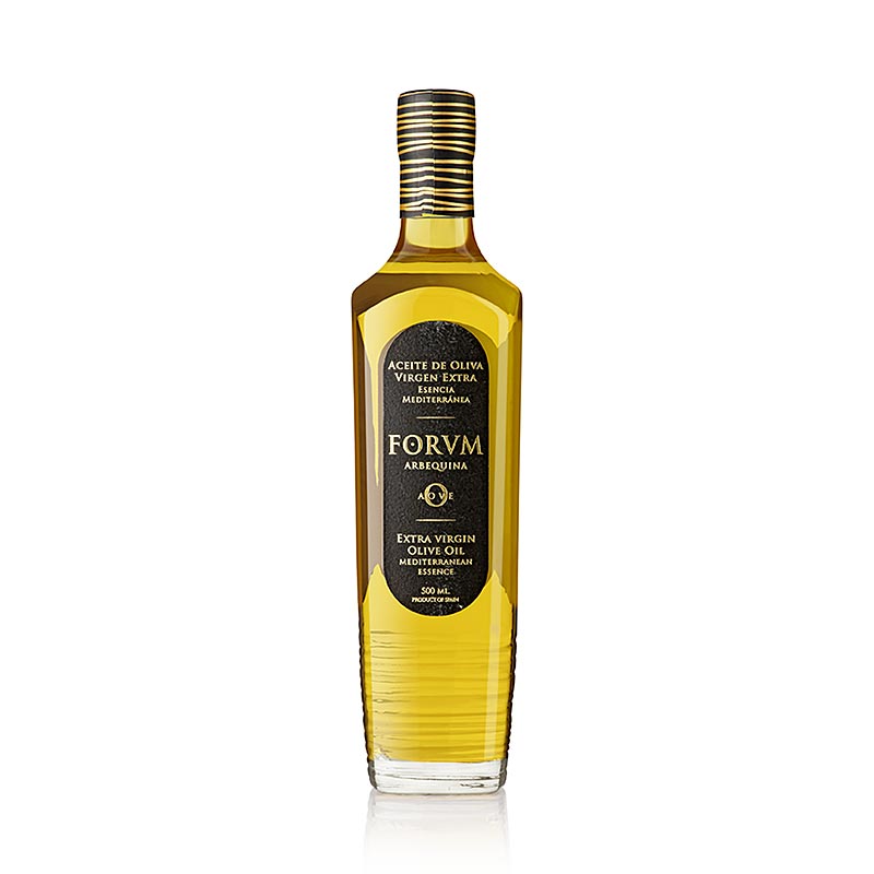 Natives Olivenöl Extra Arbequina, FORVM, 500 ml - Hochwertiges, mildes Olivenöl aus der Arbequina-Olive, ideal zum Verfeinern von Gerichten und für Salate und Dressings geeignet, kaltgepresst und ungefiltert, in der Schweiz erhältlich
