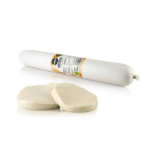 Vanozza - vegane Käsealternative, Cashewbasis, Mozzarella Geschmack als Rolle, 1 kg - Produktbild für die köstliche pflanzliche Käsealternative mit cremiger Konsistenz und Schmelzfähigkeit, ideal für Pizza und Pasta