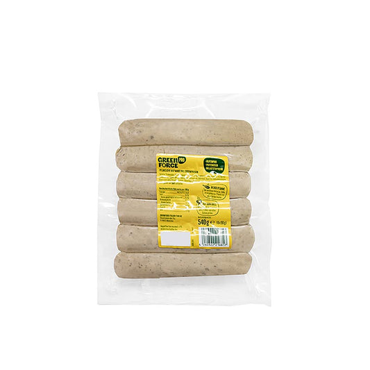 Greenforce saucisse à rôtir végétalienne à base de protéines de pois, fraîche, 540 g, 6 x 90g