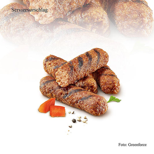 Veganer Cevapcici-Mix aus Erbsenprotein, 125 g, pflanzliche Alternative zur traditionellen Balkan-Spezialität, einfach zuzubereiten