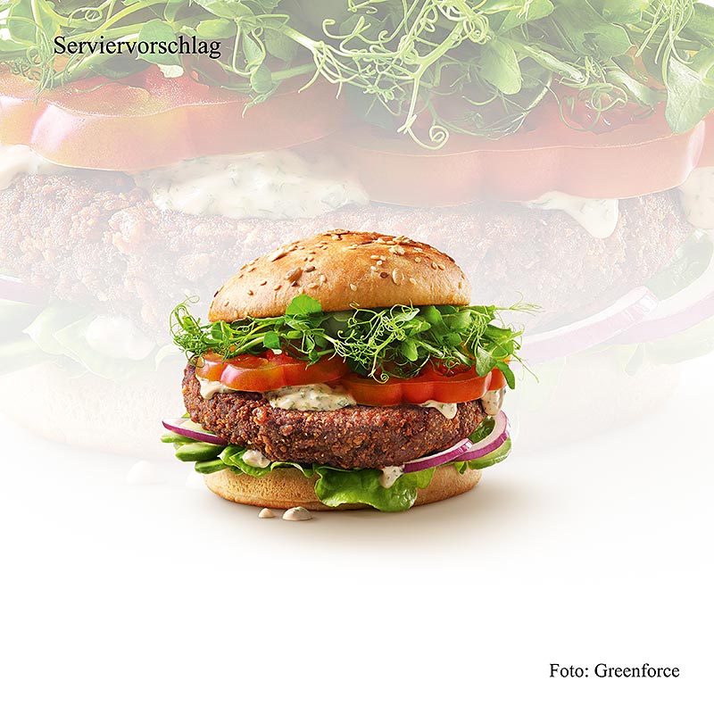 Grüne Kraftmischung für vegane Burger-Patties aus Erbsenprotein, 125 g - Eine vielseitige pflanzliche Alternative, perfekt für gesunde und nachhaltige Gerichte, einfach zuzubereiten und ideal für Hobbyköche und professionelle Gastronomen
