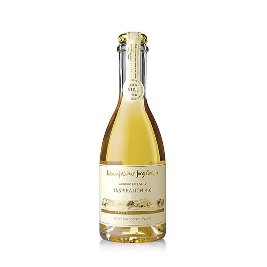 Jörg Geiger Inspiration 46 Birne Stachelbeere Paprika, still, alkoholfrei, 375 ml - alkoholfreies Getränk mit Birne, Stachelbeere und Paprika, perfekt für Feinschmecker und Hobbyköche, in eleganter 375-ml-Flasche