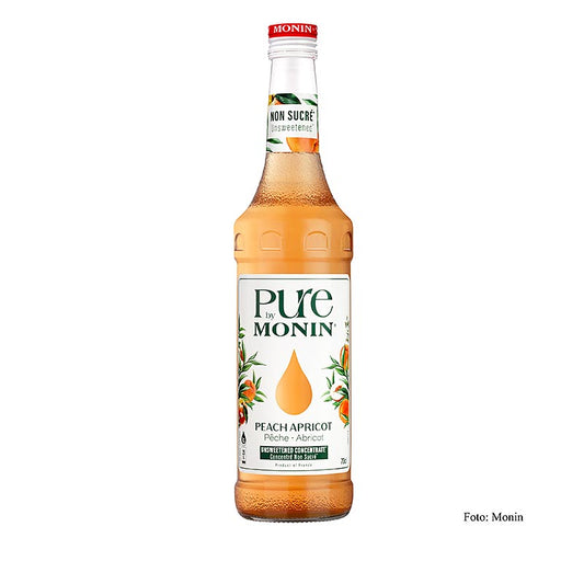 Monin PURE Peach - Apricot (Pfirsich - Aprikose) Ungesüßt, 700 ml