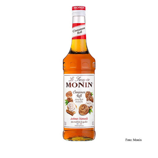 Monin Cinnamon Roll (Zimt) Sirup, 700 ml - vielseitiger Sirup für Kaffee, Desserts und Kuchen, hochwertiger Geschmack, praktische 700-ml-Flasche für private und professionelle Verwendung