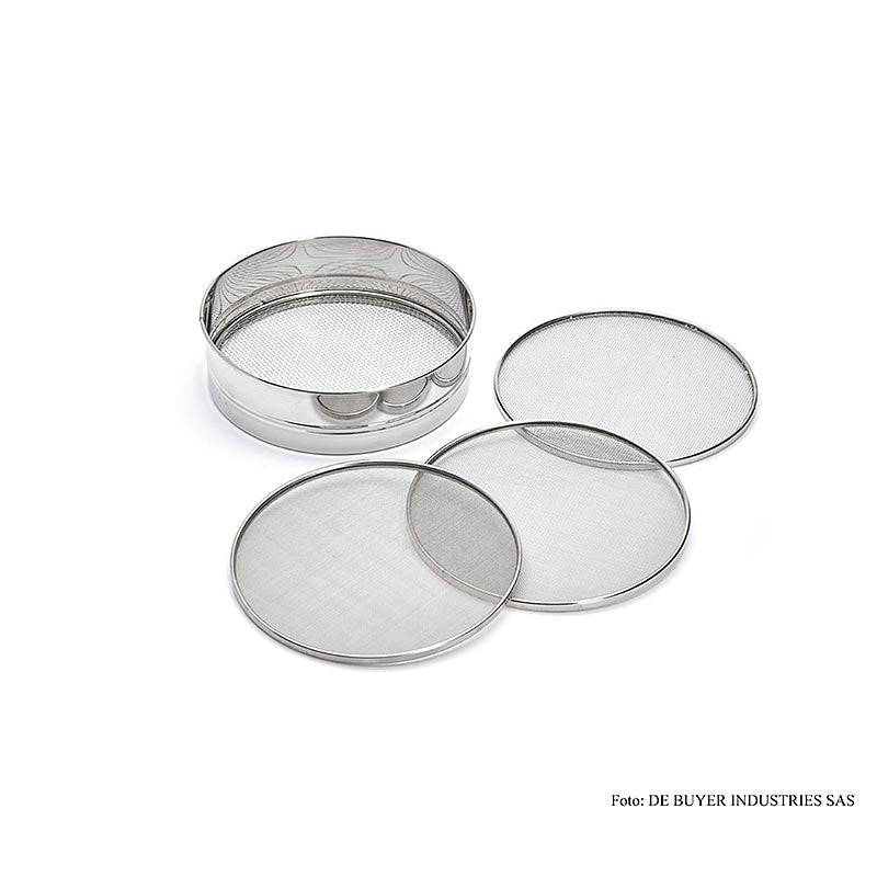 Setaccio da cucina / per farina in acciaio inossidabile (ø20, maglie da 3, 2, 1 e 0,5 mm) de Buyer (4605.21),