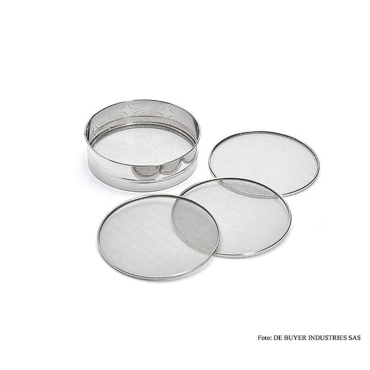 Setaccio da cucina / per farina in acciaio inossidabile (ø20, maglie da 3, 2, 1 e 0,5 mm) de Buyer (4605.21),