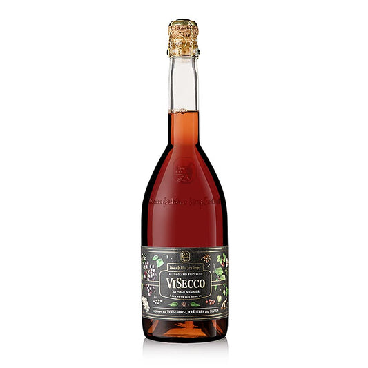 Jörg Geiger Visecco Pinot Meunier (Obst, Kräuter, Blüten) alkoholfrei 0,75l, 750 ml - alkoholfreier Genuss aus sorgfältig ausgewählten Zutaten, perfekt zum Teilen bei besonderen Anlässen oder zum Genießen an einem entspannten Abend