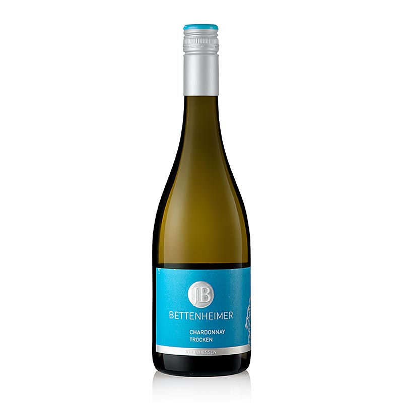 Bettenheimer 2023 Chardonnay trocken Weißwein QW Rheinhessen 0,75l Vegan, 750 ml - ein köstlicher und veganer Weißwein aus Rheinhessen für das Jahr 2023 in der praktischen 0,75l Flasche