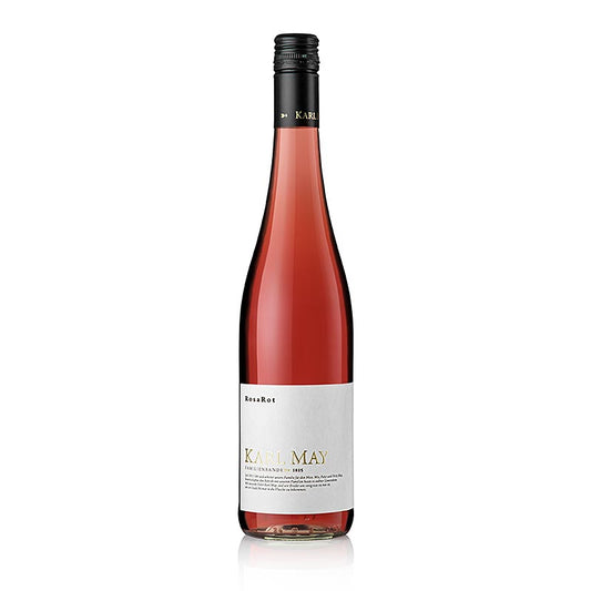 Karl May 2023 Rosarot trocken Rosewein QW Rheinhessen 0,75l BIO, 750 ml - Ein köstlicher Bio-Roséwein aus Rheinhessen in einer Flasche mit 0,75 Litern