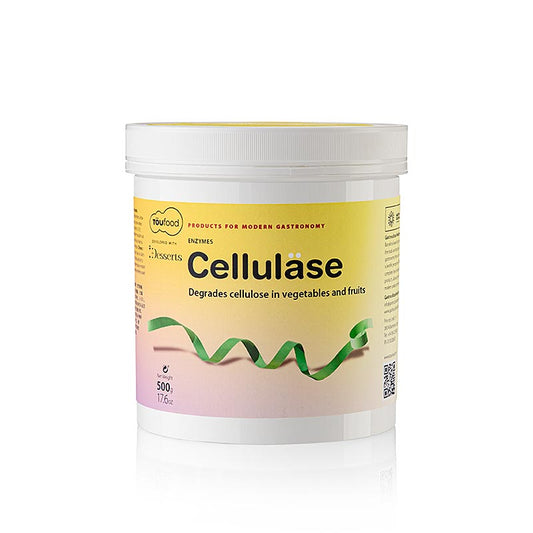 CELLULASE Pulver von TÖUFOOD, hochwertiges Enzym zur Verbesserung von Textur und Konsistenz in der Küche, 500g-Packung