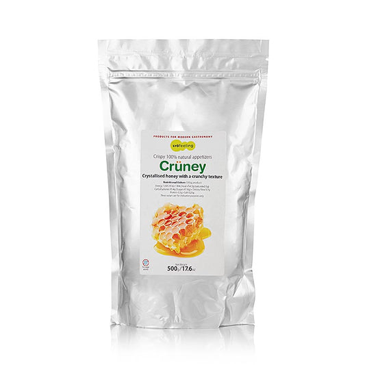 LYOFEELING CRUNEY Honigpulver von TÖUFOOD, 500 g - Vielseitiges Pulver zum Süßen von Getränken, Backen und Kochen, feiner Honiggeschmack ohne sirupartige Konsistenz, 500 Gramm Fassungsvermögen