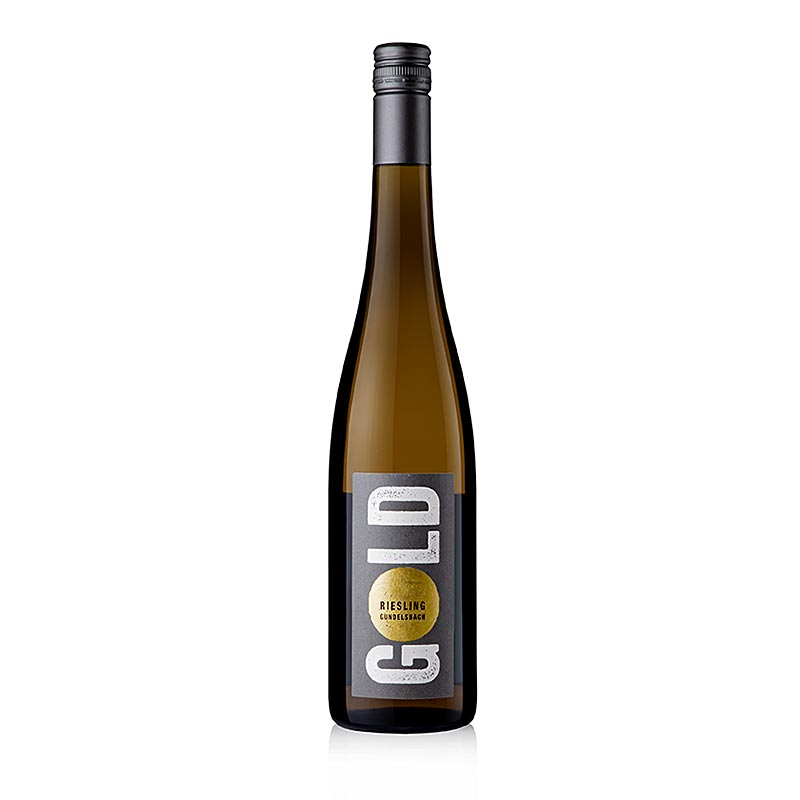 Flasche des biologischen Leon Gold 2021 Gundelsbach Riesling trocken Weißwein QW Württemberg 0,75l, 750 ml