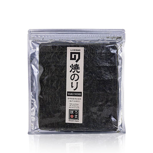 Getrockneter Seetang Yakinori PREMIUM, 10 Blätter à 30 g, reich an Mineralien, ideal für Sushi und Miso-Suppe, authentischer Geschmack Japans