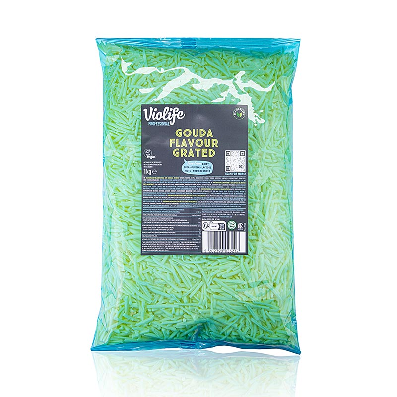 Vegane Käsealternative Violife Gouda-Geschmack, gerieben, 1 kg-Packung, perfekt für Pasta, Pizza und Aufläufe, schmilzt und schmeckt köstlich, ohne tierische Zutaten