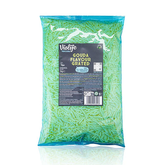 Vegane Käsealternative Violife Gouda-Geschmack, gerieben, 1 kg-Packung, perfekt für Pasta, Pizza und Aufläufe, schmilzt und schmeckt köstlich, ohne tierische Zutaten