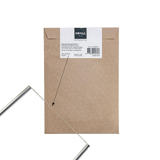 Ersatzdrähte für Roquefortbogen Drahtschneidemesser Käsedraht 14 cm, 10 St - Hochwertige Ersatzdrähte für präzises Schneiden von Käse