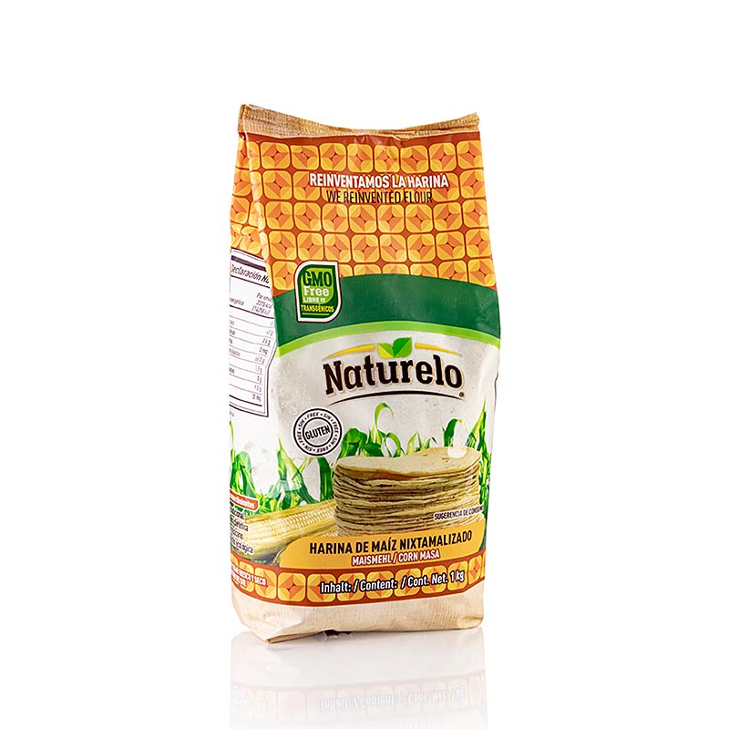 Farine de maïs, blanche, fine, Naturelo, 1 kg