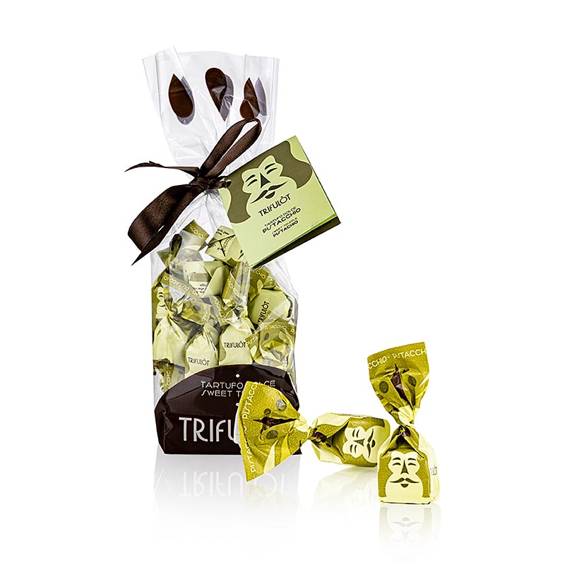 Trüffelpralinen Alba mit Pistazienfüllung in luxuriöser Verpackung, handgemacht in Italien Ideal zum Verschenken oder zum eigenen Genuss