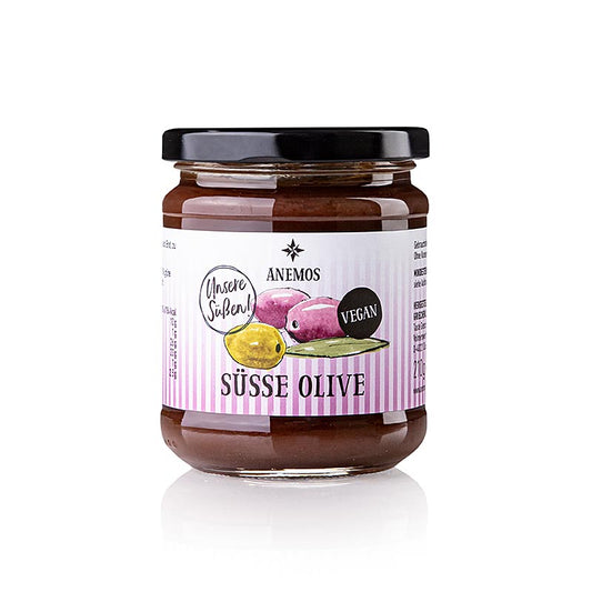 Süsse Olivenaufstrich Anemos 210 g - Sonnengereifte Oliven, ohne künstliche Zusatzstoffe, ideal für Brot, Cracker oder Desserttopping, 210 g Glas - Praktische Größe, in der Schweiz kaufen