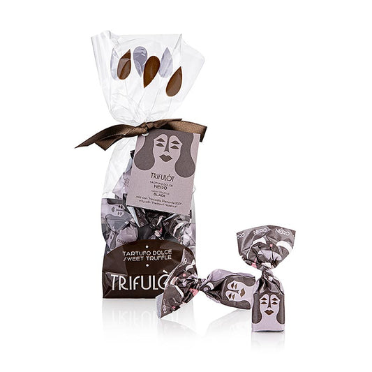 Trüffelpralinen Alba mini, dunkle Schokolade 180 g - Genießen Sie den unvergleichlichen Geschmack von edlen Trüffelpralinen, die aus feinster dunkler Schokolade hergestellt werden