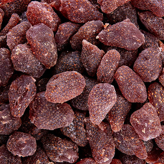 Getrocknete, gezuckerte und geschwefelte Erdbeeren mit süßem und intensivem Geschmack, perfekt als Frühstückstopping oder für unterwegs Kaufen Sie Erdbeeren, getrocknet, in der Schweiz