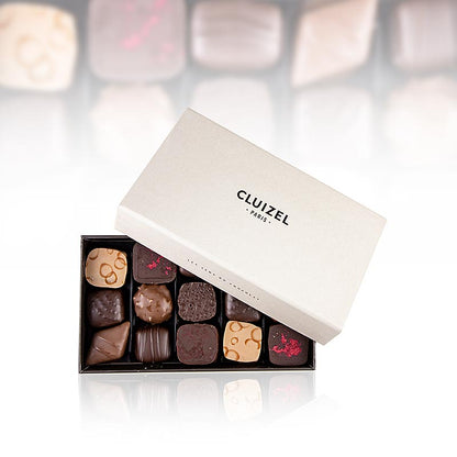 Coffret N.15 - Pralinenmischung mit 15 Stück, Michel Cluizel, 165 g, 15 St | Couverture, Schoko - Formen, Schoko - Produkte | thungourmet