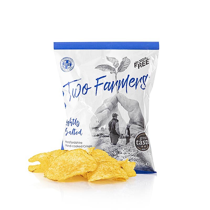 Two Farmers - Chips de pomme de terre « Lightly Salted », 40 g | Biscuits, chocolats, snacks | thungourmet